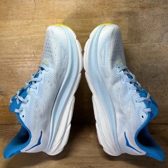 Hoka One One Clifton 9 REFLECTIVE Mens Size 10 Wide Running Shoes Sneakers Blue - Picture 6 of 12